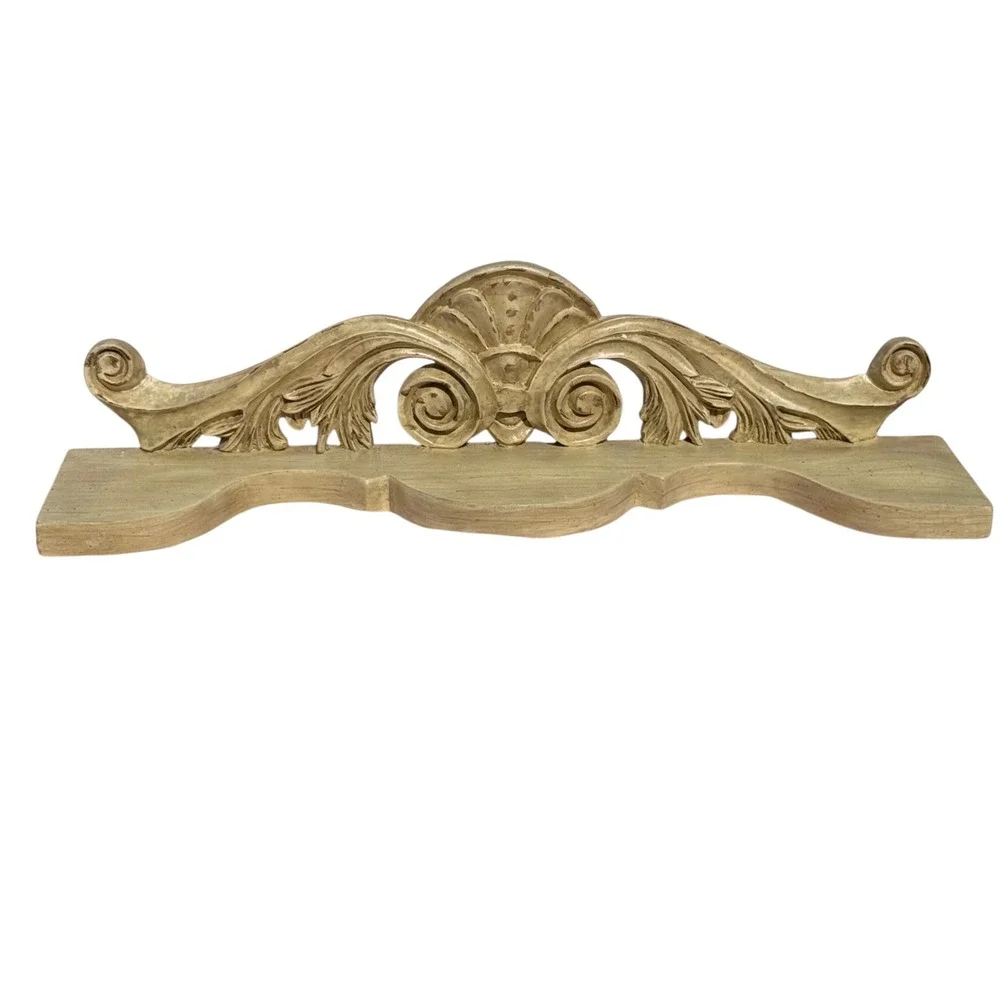 Vintage Shenandoah Designs Keeper Shelf Pediment Wall Hanging Ornate Carved Wood